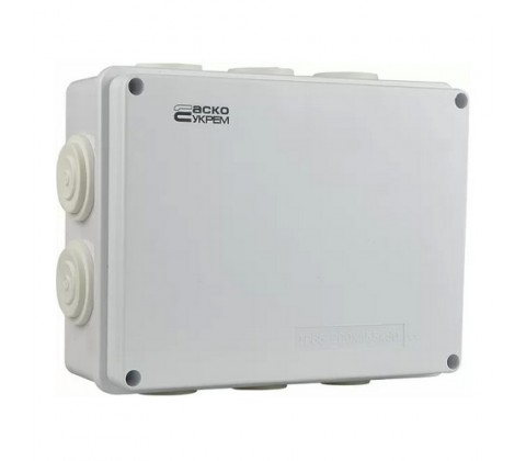 Коробка розподільча Аско 200х155х80 IP65 біла Коробка розподільча Аско 200х155х80 IP65 біла