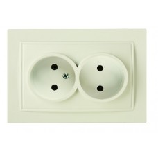 Розетка    Nilson Thor крем 2-на без заземлення