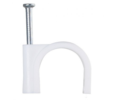 Скоба кабельна 12мм кругла Аско