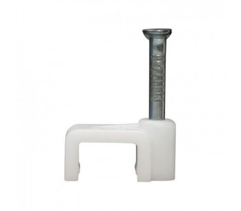 Скоба кабельна 10мм плоска Аско Скоба кабельна 10мм плоска Аско