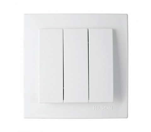 Вимикач Nilson Touran білий 3кл Вимикач Nilson Touran білий 3кл