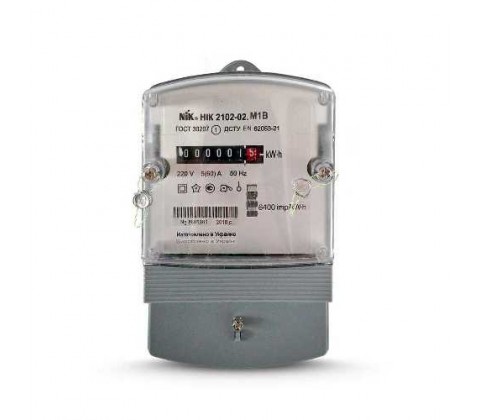 Лічильник електроенергії "НІК" 2102-02.М1 (5-60А) 220В ( 2102-02.М1 )