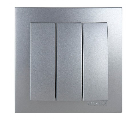 Вимикач Nilson Thor срібло 3кл Вимикач Nilson Thor срібло 3кл