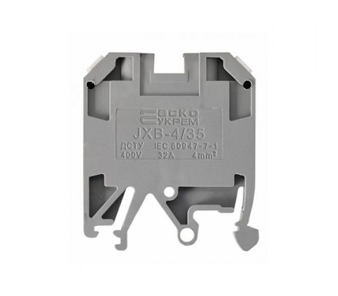 Клемник на ДІН Аско 4 JXB сірий Клемник на ДІН Аско 4 JXB сірий