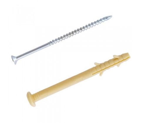 Дюбель-цвях APRO швидкого монтажу поліет., гриб 6*40 (уп.-100шт.) Дюбель-цвях APRO швидкого монтажу поліет., гриб 6*40 (уп.-100шт.)