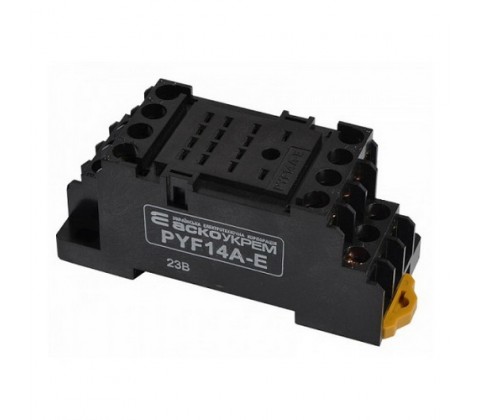 Колодка до реле Аско PYF14A для MY4 Колодка до реле Аско PYF14A для MY4
