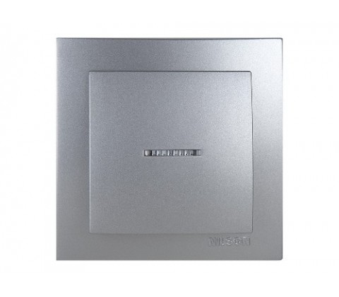 Вимикач    Nilson Thor срібло 1кл з підсвіткою