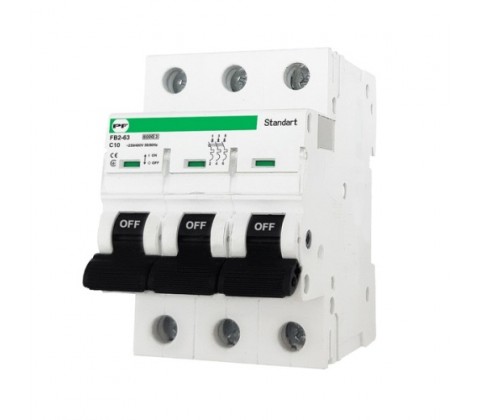 Автоматичний вимикач Промфактор 6кА  C 3р 10A