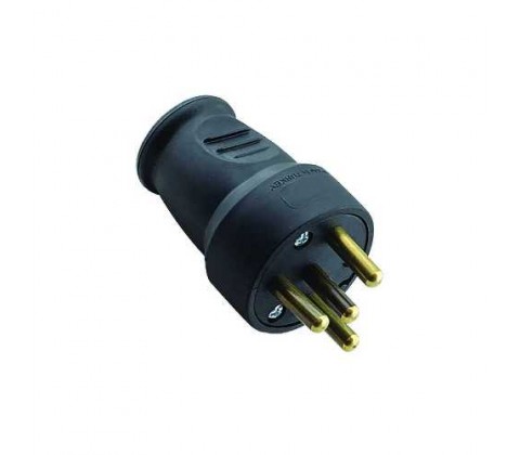 Вилка каучук VIOLUX пряма 25А 3-х фазна Вилка каучук VIOLUX пряма 25А 3-х фазна