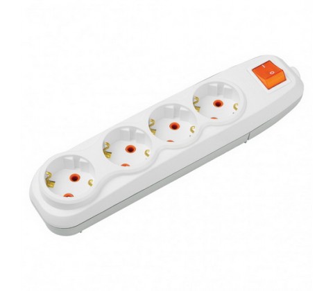 Колодка  Nilson 4-на з заземленням з вимикачем