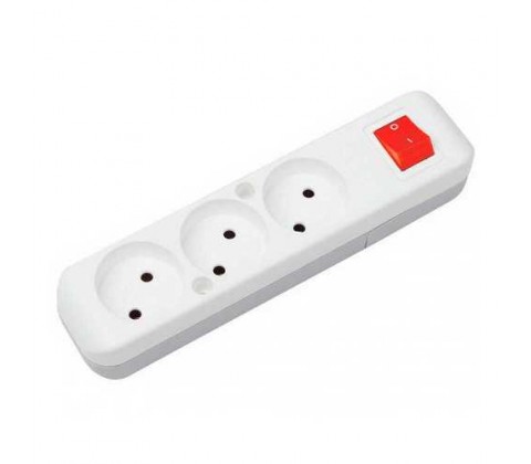 Колодка  Nilson Flash 3-на без заземлення з вимикачем