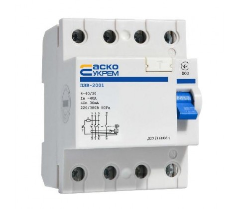 Дифреле АСКО 2001 4p 40A 30mA