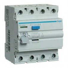 Пристрій захисного відключення Hager 4P 63A 30мA тип A Пристрій захисного відключення Hager 4P 63A 30мA тип A