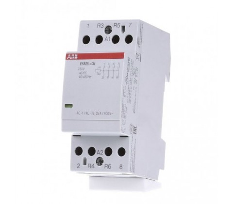 Контактор модульний ABB 4p 25А 230В AC/DC ESB25-40N-06