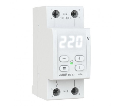 Реле напруги 1ф 40А D2-40 ZUBR