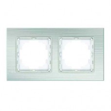 Рамка   Nilson Alegra алюміній срібло 2-на 