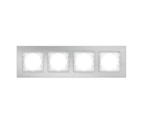 Рамка   Nilson Alegra алюміній срібло 4-на