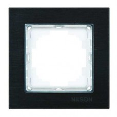 Рамка   Nilson Alegra алюміній чорний 1-на 