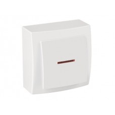 Вимикач    Nilson Themis  білий 1кл накладний з підсвіткою
