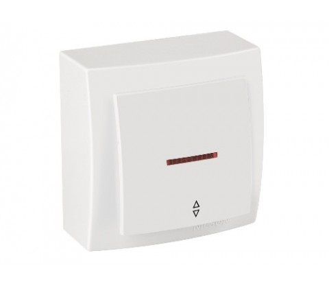 Вимикач Nilson Themis білий 1кл прохідний накладний з підсвіткою Вимикач Nilson Themis білий 1кл прохідний накладний з підсвіткою