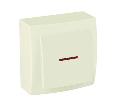 Вимикач Nilson Themis крем 1кл накладний з підсвіткою Вимикач Nilson Themis крем 1кл накладний з підсвіткою
