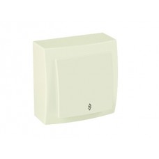 Вимикач    Nilson Themis  крем 1кл накладний прохідний