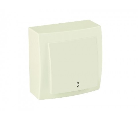 Вимикач    Nilson Themis  крем 1кл накладний прохідний