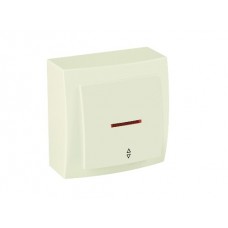 Вимикач    Nilson Themis  крем 1кл прохідний накладний з підсвіткою