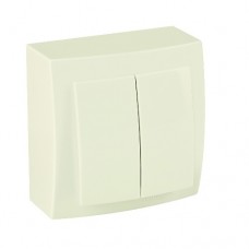 Вимикач Nilson Themis крем 2кл накладний Вимикач Nilson Themis крем 2кл накладний