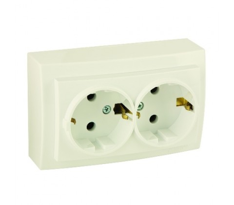 Розетка Nilson Themis крем 2-на з заземленням Розетка Nilson Themis крем 2-на з заземленням