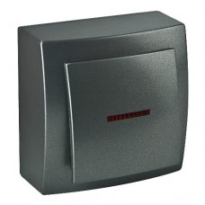 Вимикач Nilson Themis антрацит 1кл накладний з підсвіткою Вимикач Nilson Themis антрацит 1кл накладний з підсвіткою