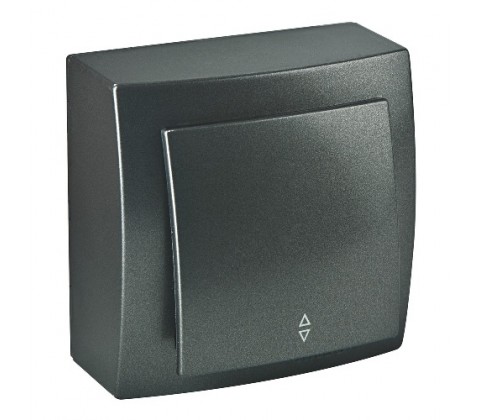 Вимикач Nilson Themis антрацит 1кл накладний прохідний Вимикач Nilson Themis антрацит 1кл накладний прохідний