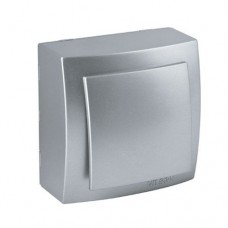 Вимикач Nilson Themis срібло 1кл накладний Вимикач Nilson Themis срібло 1кл накладний