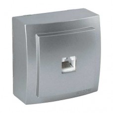 Розетка    Nilson Themis  срібло комп'ютерна CAT5e 