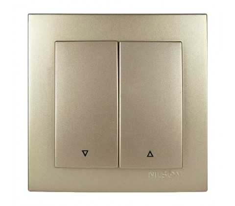 Вимикач    Nilson Touran золото жалюзі 2кл