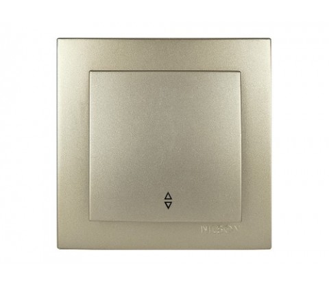 Вимикач Nilson Touran золото прохідний 1кл Вимикач Nilson Touran золото прохідний 1кл