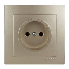Розетка Nilson Touran золото 1-на без заземлення Розетка Nilson Touran золото 1-на без заземлення
