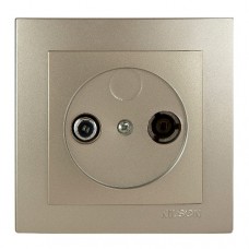 Розетка Nilson Touran золото ТВ-SAT кінцева Розетка Nilson Touran золото ТВ-SAT кінцева
