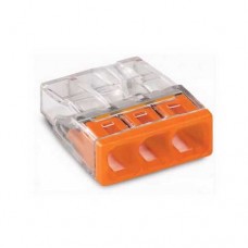 Клема швидкого монтажу WAGO 3х2,5мм прозора 24А Клема швидкого монтажу WAGO 3х2,5мм прозора 24А