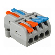 Клема швидкого монтажу Аско 2х4х4мм прохідна DB-42 кольорова Клема швидкого монтажу Аско 2х4х4мм прохідна DB-42 кольорова