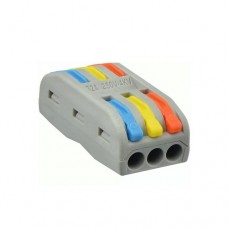 Клема швидкого монтажу Аско 3х3х4мм прохідна PCT-2-3-С колір Клема швидкого монтажу Аско 3х3х4мм прохідна PCT-2-3-С колір