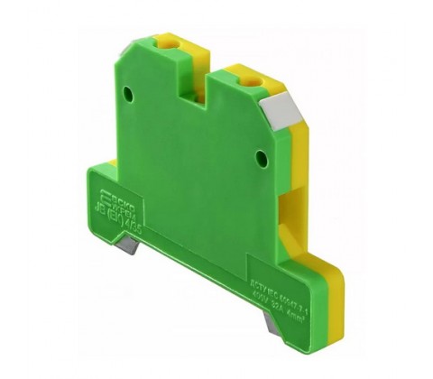 Клемник на ДІН Аско 4 JB на заземлення жовто-зелений Клемник на ДІН Аско 4 JB на заземлення жовто-зелений