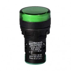Сигнальна арматура Аско AD22-22DS 220V AC зелена Сигнальна арматура Аско AD22-22DS 220V AC зелена
