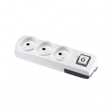 Колодка   VIOLUX  3-на без заземлення з вимикачем