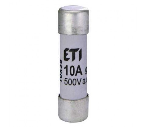 Запобіжник плавкий CH10 10А gG 500B 10х38 ЕТІ Запобіжник плавкий CH10 10А gG 500B 10х38 ЕТІ