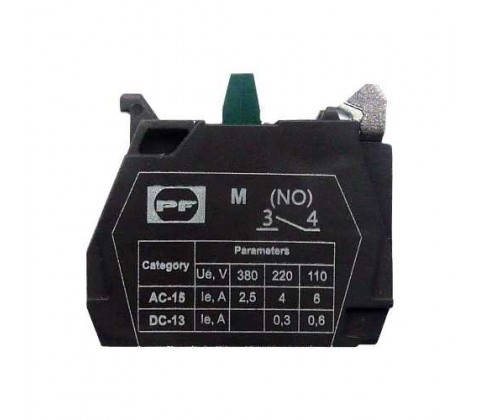 Блок контакт Промфактор 1NO для кнопок FP Блок контакт Промфактор 1NO для кнопок FP