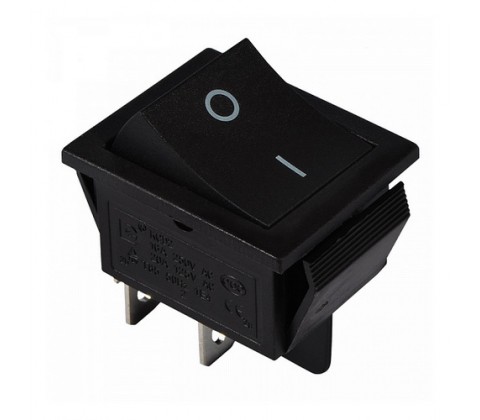 Перемикач 1 клавішний прямокутний,чорний KCD2-201 B/B Перемикач 1 клавішний прямокутний,чорний KCD2-201 B/B