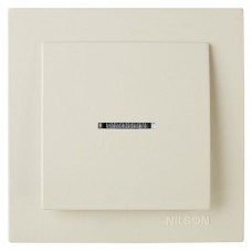 Вимикач    Nilson Touran крем 1кл з підсвіткою