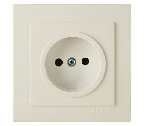 Розетка Nilson Touran крем 1-на без заземлення Розетка Nilson Touran крем 1-на без заземлення