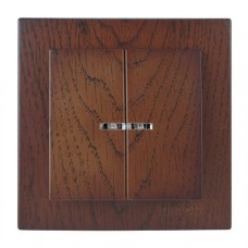 Вимикач Nilson Touran горіх 2кл з підсвіткою Вимикач Nilson Touran горіх 2кл з підсвіткою